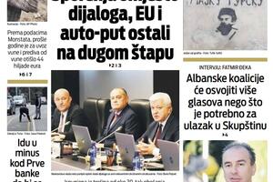 Naslovna strana "Vijesti" za 10. avgust