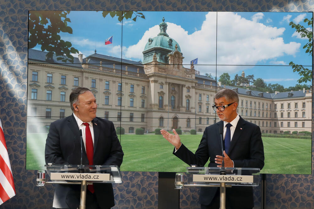 Pompeo i Babiš, Foto: AP Photo