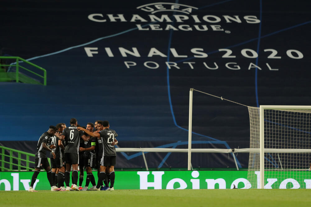 Fudbaleri Liona slave gol Dembelea, Foto: Reuters