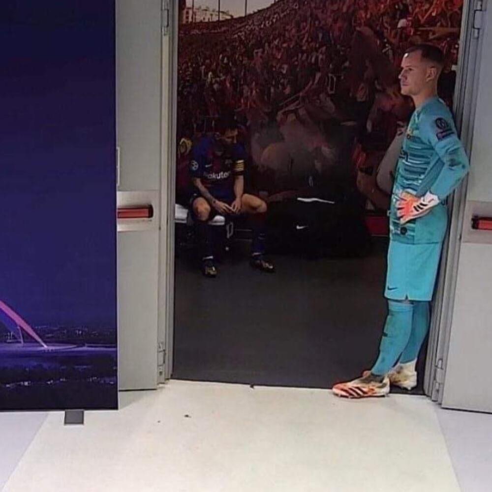 Mesi i Ter Štegen u svlačionici