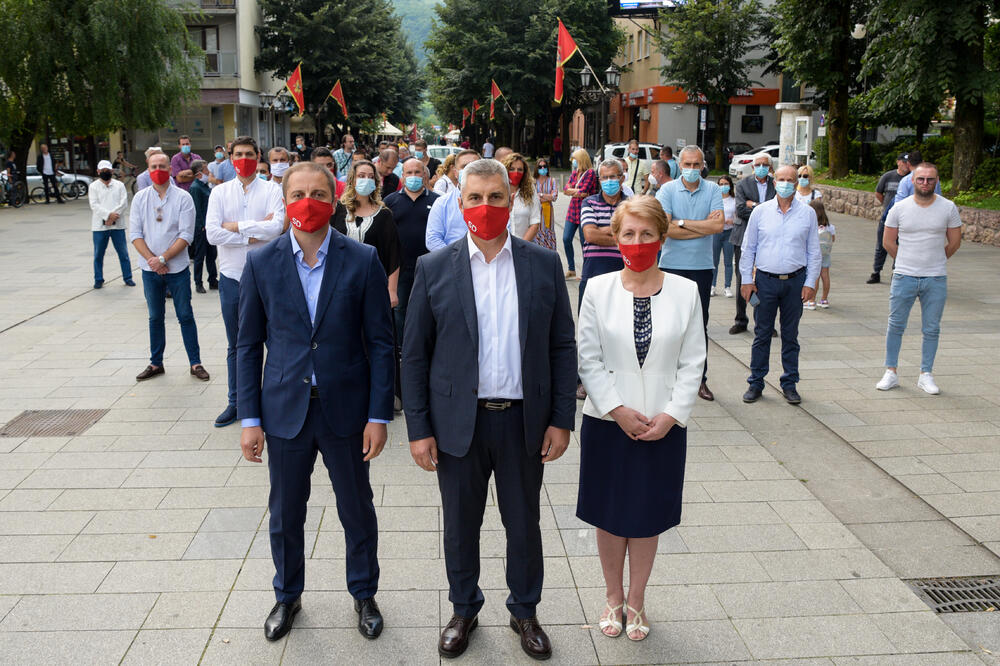 Šehović, Brajović i Gusinjac, Foto: Socijaldemokrate Crne Gore