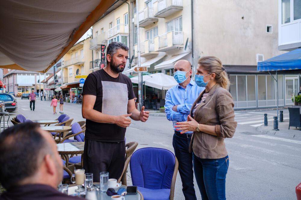 Vuksanović Stanković u posjeti Gusinju, Foto: SDP