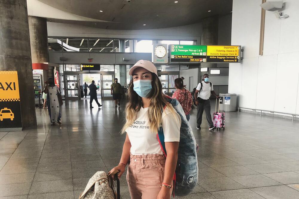 Danka Kovinić po slijetanju u SAD, Foto: Twitter