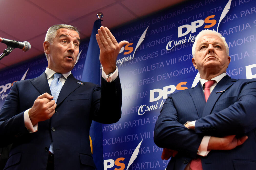 Lideri DPS: Milo Đukanović i Duško Marković, Foto: Boris Pejović