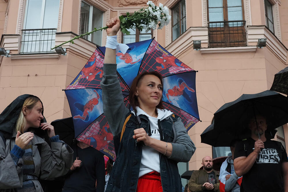 Sa protesta protiv Lukašenka, Foto: Reuters