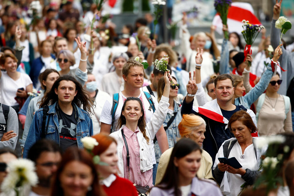 Sa jednog od protesta u Bjelorusiji, Foto: Reuters