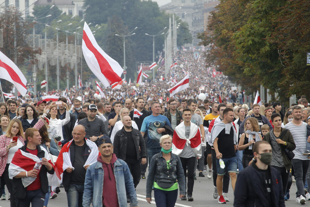 Sa protesta u Minsku, Foto: AP Photo