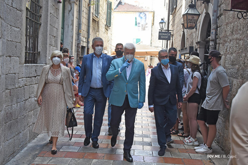 Marković u Kotoru, Foto: Vlada Crne Gore