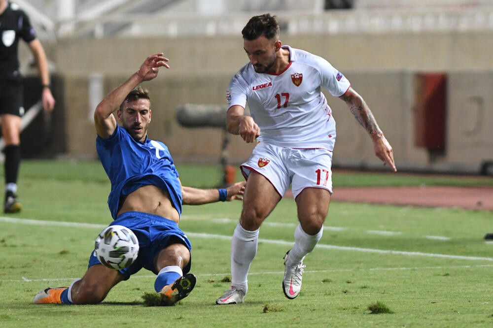 Sead Hakšabanović na meču sa Kiprom, Foto: Savo Prelević