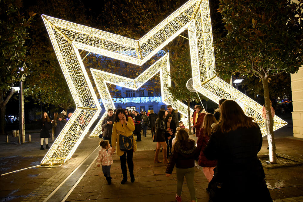 Detalj iz centra Podgorice prošlog decembra, Foto: Savo Prelević