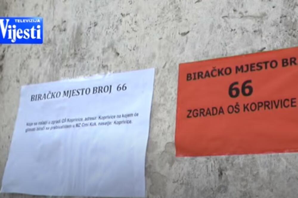 Biračko mjesto broj 66, zgrada O.Š. Koprivice, Foto: Screenshot/TV Vijesti