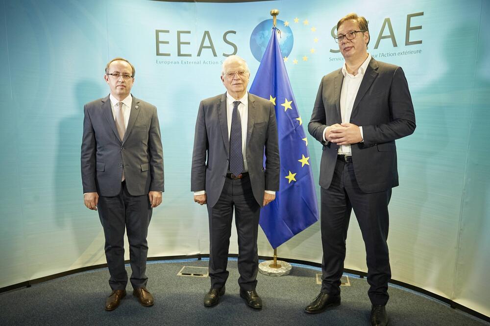 Hoti, Borel i Vučić, Foto: Betaphoto