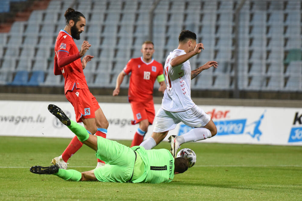 Hakšabanović na meču sa Luksemburgom, Foto: Savo Prelević