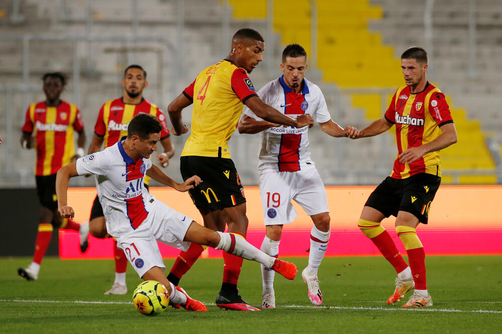 Sa meča Lens - PSŽ, Foto: REUTERS