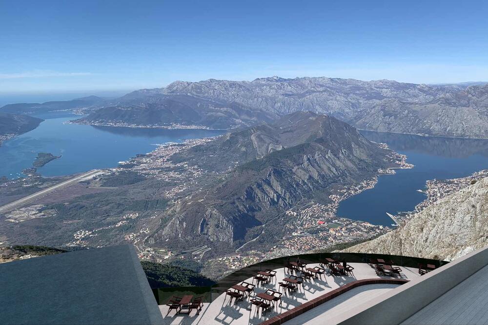 Projektovana pozicija žičare s pogledom na Boku, Foto: Arhiva Vijesti