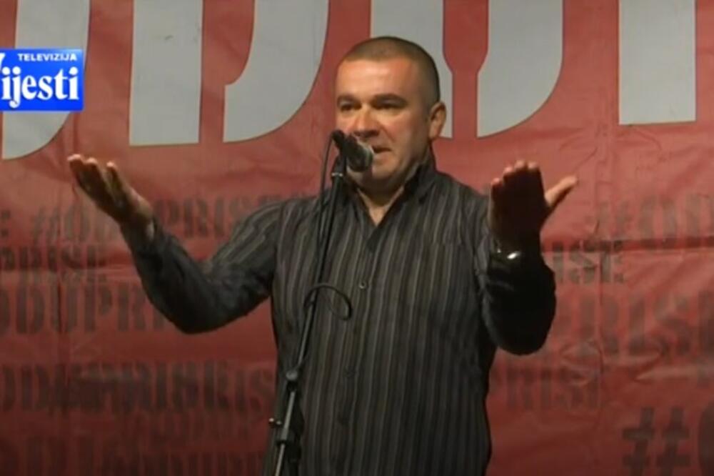 Šćepanović na protestu "Odupri se", Foto: Screenshot/TV Vijesti