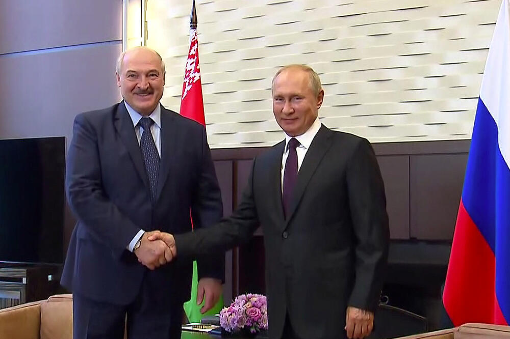 Lukašenko i Putin juče u Sočiju, Foto: Reuters