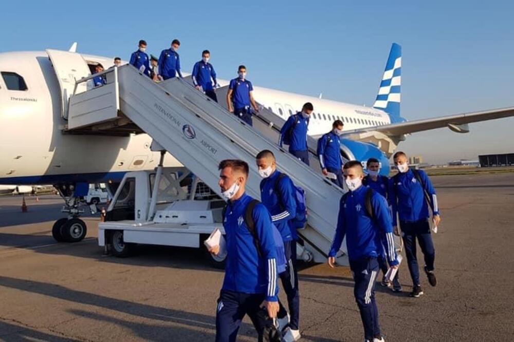 Po slijetanju podgoričkog tima u Almati, Foto: FK Budućnost