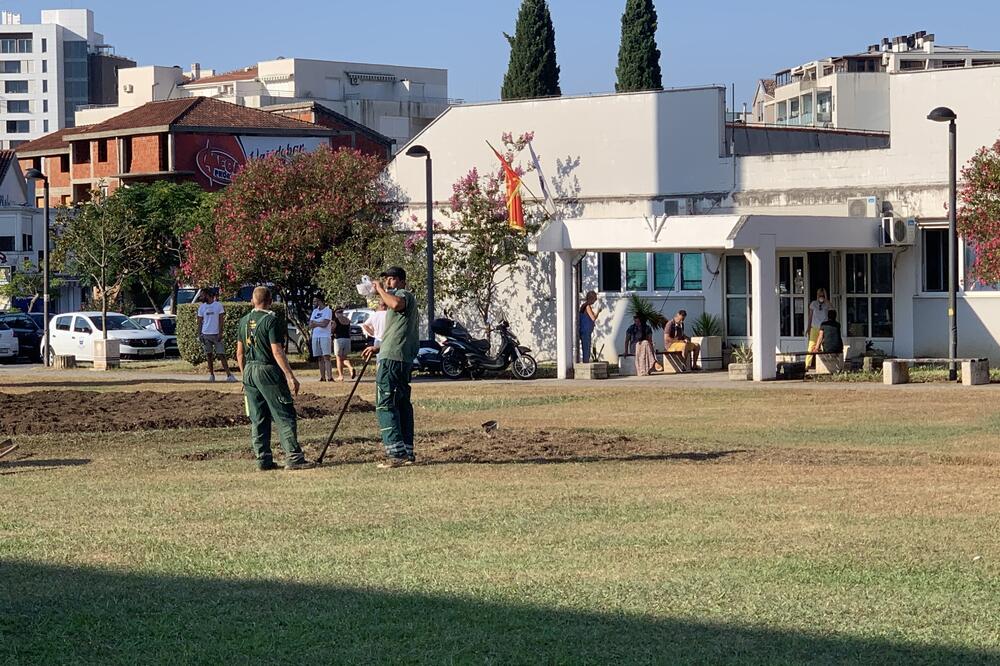 Radnici Komunalnog preduzeća na zadatku, Foto: Vuk Lajović