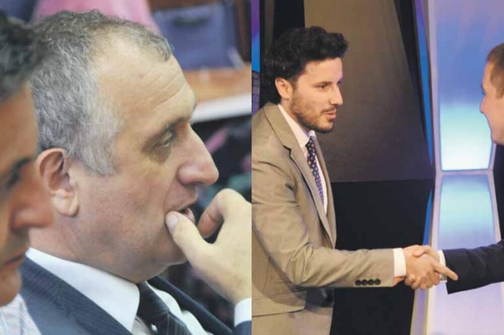 Radunović i Bulatović (lijevo), Abazović i Bečić (desno), Foto: Boris Pejović/Luka Zeković