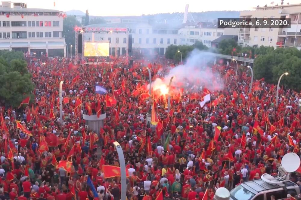 "Patriotski skup" u Podgorici, Foto: Printscreen, Radio Slobodna Evropa