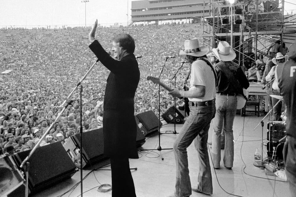 Scena iz filma Vortonove: Džimi Karter sa rokerima, Foto: Guardian