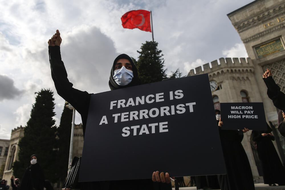 Protesti protiv „Šarli ebdoa” u Istanbulu, Foto: AP