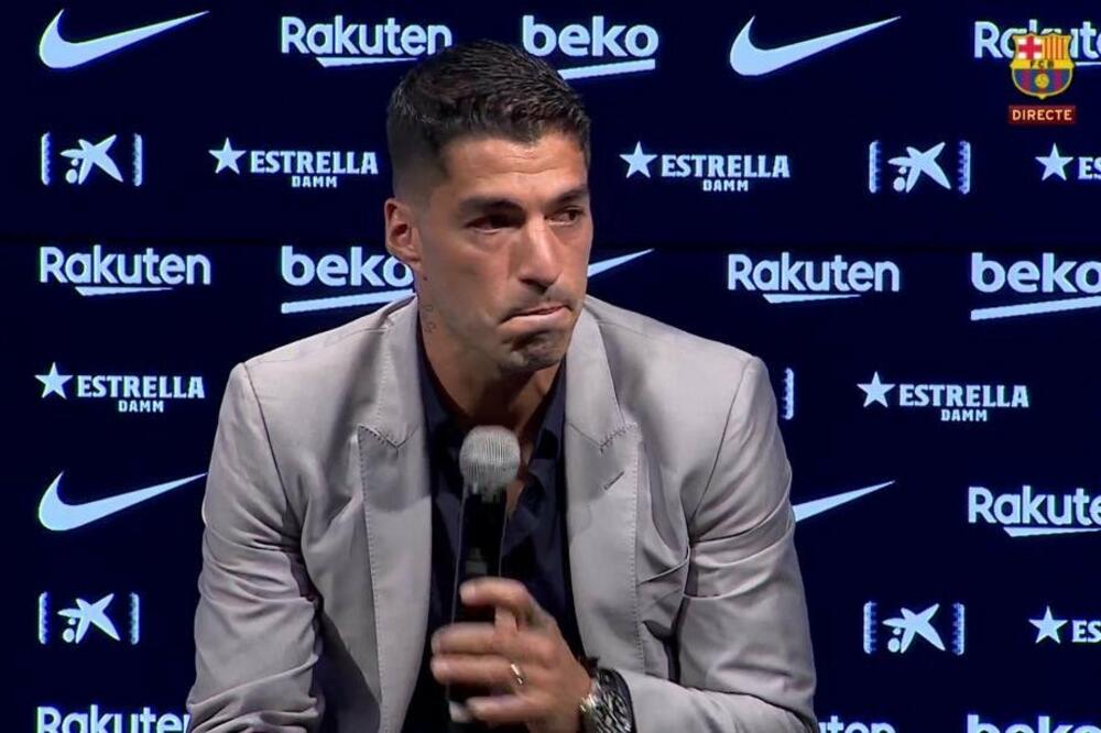 Luis Suares na pres konferenciji, Foto: Printscreen