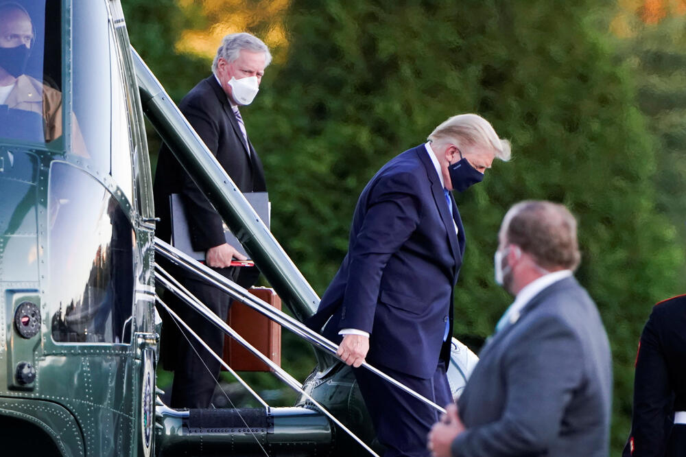 Tramp izlazi iz helikoptera, Foto: Reuters