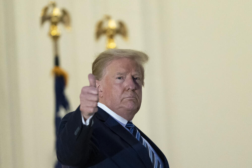 Tramp, po povratku u Bijelu kuću, Foto: AP Photo
