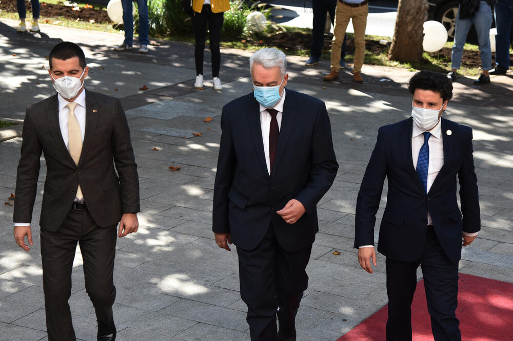 Bečić, Krivokapić i Abazović, Foto: Luka Zeković