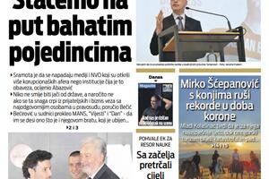 Naslovna strana "Vijesti" za 11. oktobar