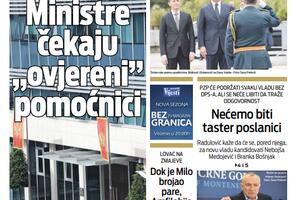 Naslovna strana "Vijesti" za 12. oktobar 2020.