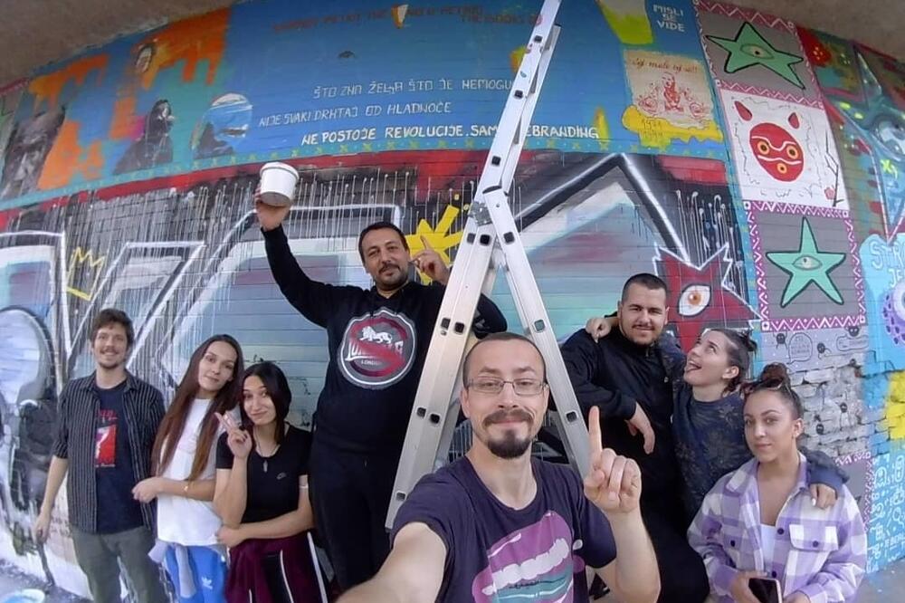 Ekipa koja je završila mural, Foto: Privatna arhiva