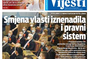 Naslovna strana "Vijesti" za 23. oktobar