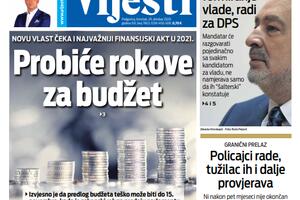 Naslovna strana Vijesti" za 29. oktobar