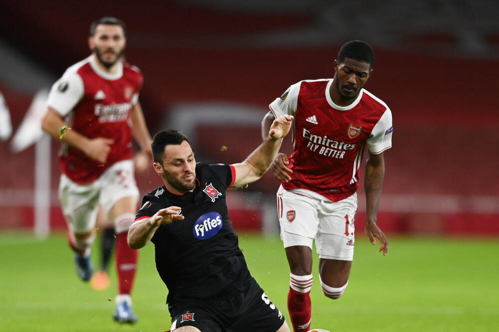 Sa meča Arsenal - Dandalk, Foto: Reuters
