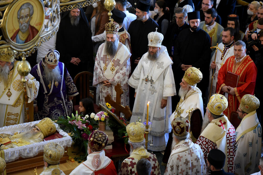 From the funeral of Metropolitan Amfilohi, Photo: Boris Pejović