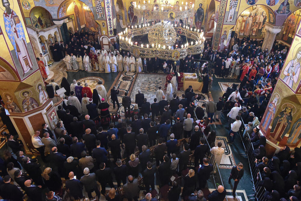 Sa sahrane Amfilohija, Foto: Savo Prelević