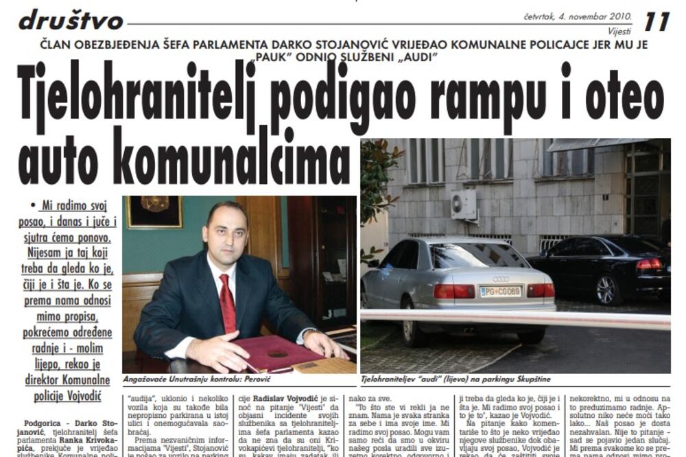 Strana "Vijesti" od 4. novembra 2010., Foto: Arhiva Vijesti