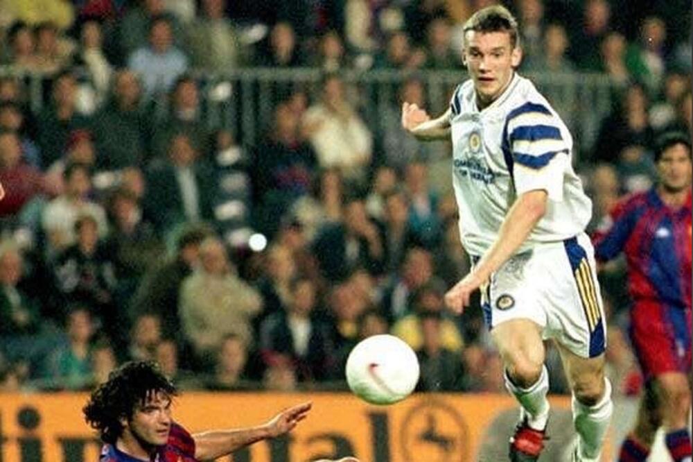 Fernando Kouto i Andrej Ševčenko na meču u Barseloni, Foto: Twitter