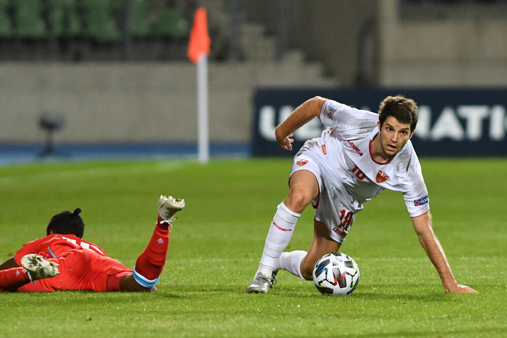 Nebojša Kosović na meču sa Luksemburgom, Foto: Savo Prelević