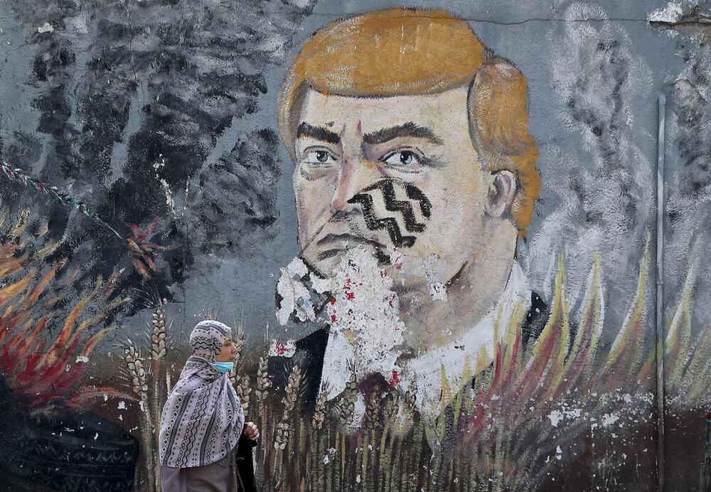 Palestinci su slavili Bajdenovu pobjedu: Grafit u Gazi