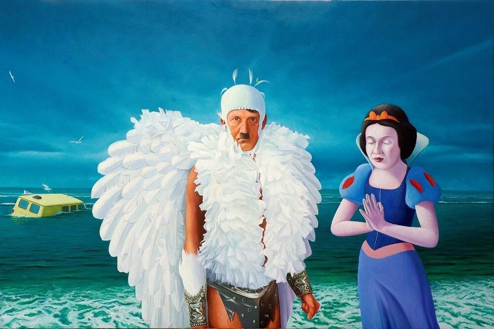 Petrušićev rad “Kunst macht frei”, Foto: Privatna arhiva