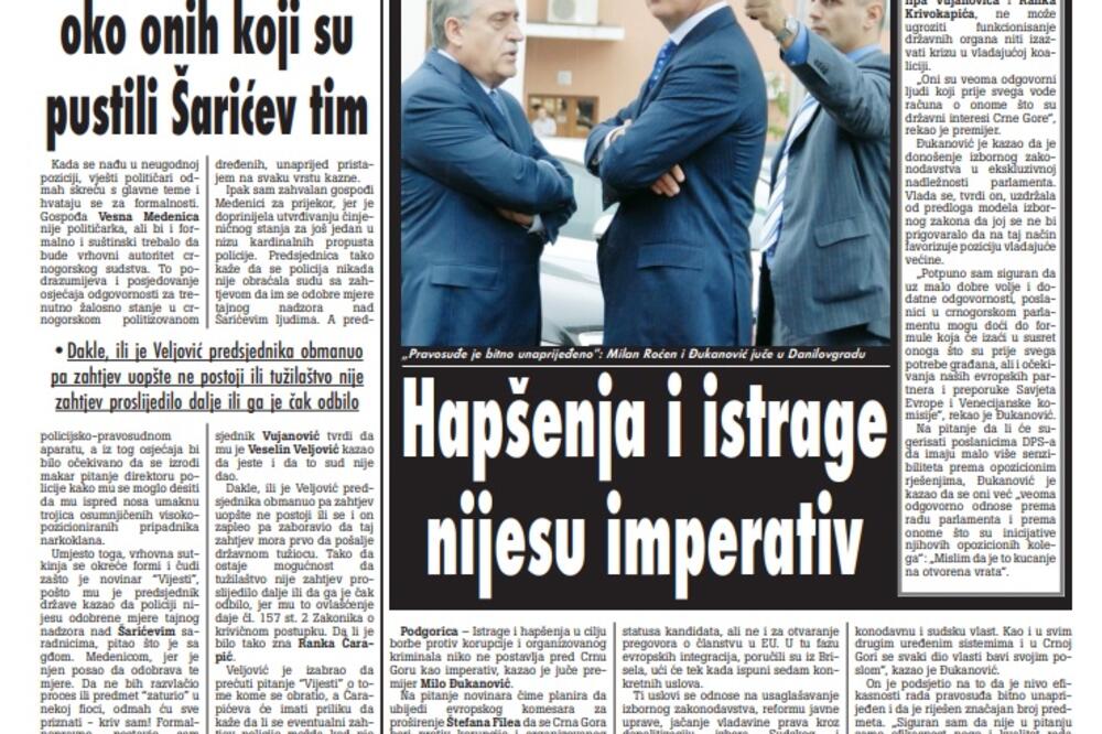 Strana "Vijesti" od 12. novembra 2010., Foto: Arhiva Vijesti