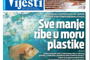 Naslovna strana "Vijesti" za 15. novembar