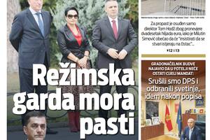 Naslovna strana "Vijesti" za 16. novembar