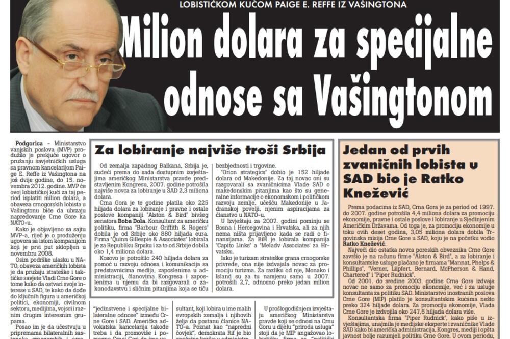 Strana "Vijesti" od 17. novembra 2010., Foto: Arhiva Vijesti