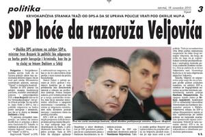 Vremeplov: SDP hoće da razoruža Veljovića