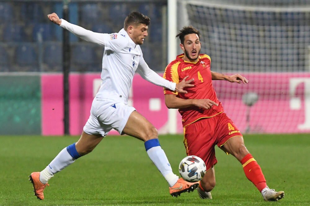 Marko Vukčević na meču sa Kiprom, Foto: Savo Prelević